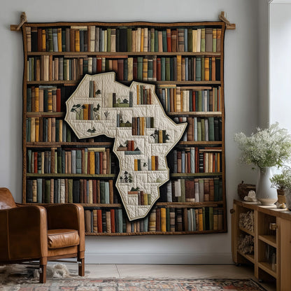 Africa Bookshelf Quilted Blanket GFTOTL4348