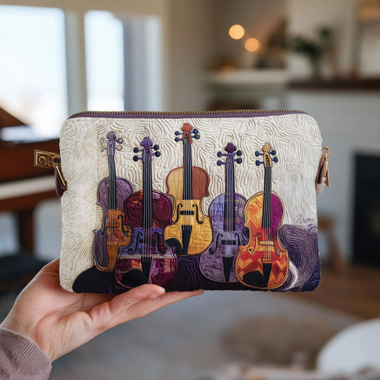 Elegant Violin Quilted Purse GFTOTL4355
