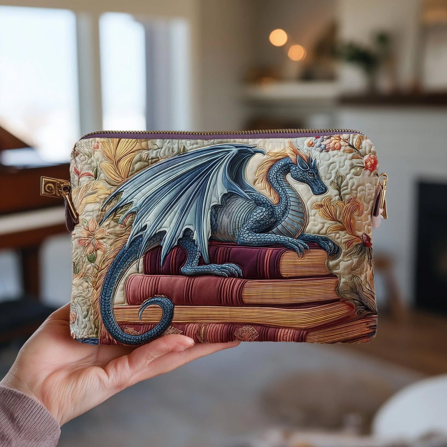 Book Dragon Quilted Purse GFTOTL4359