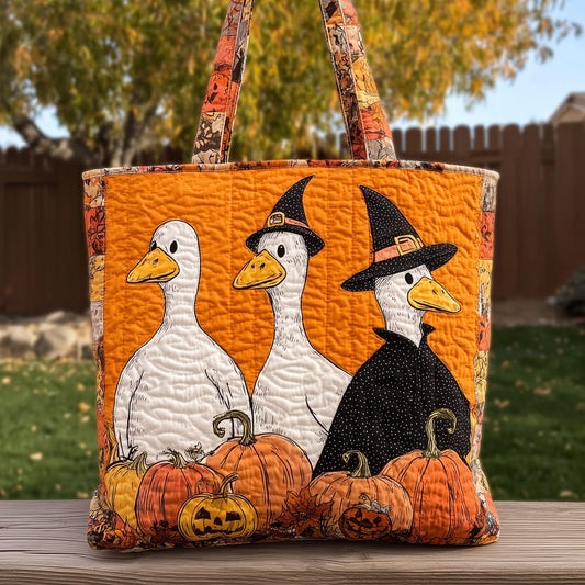 Boo Ghost Goose Quilted Tote Bag GFTOTL4367