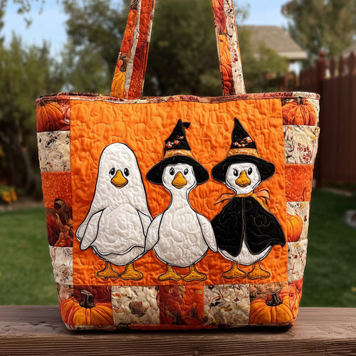 Boo Ghost Goose Quilted Tote Bag GFTOTL4368