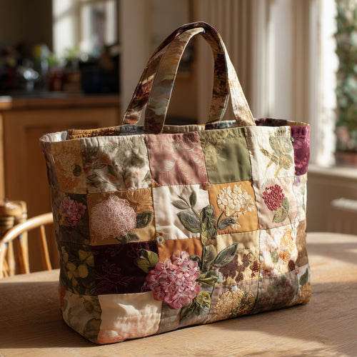 Vintage Petals Quilted Tote Bag GFTOTL4369