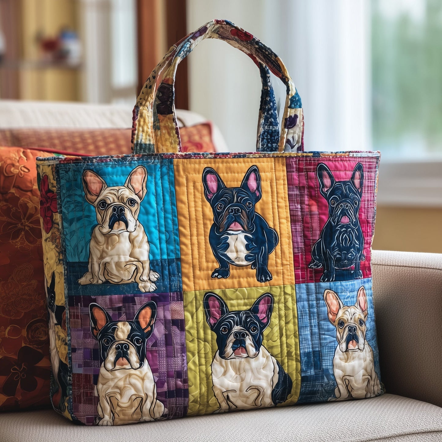 French Bulldog Quilted Tote Bag GFTOTL4411