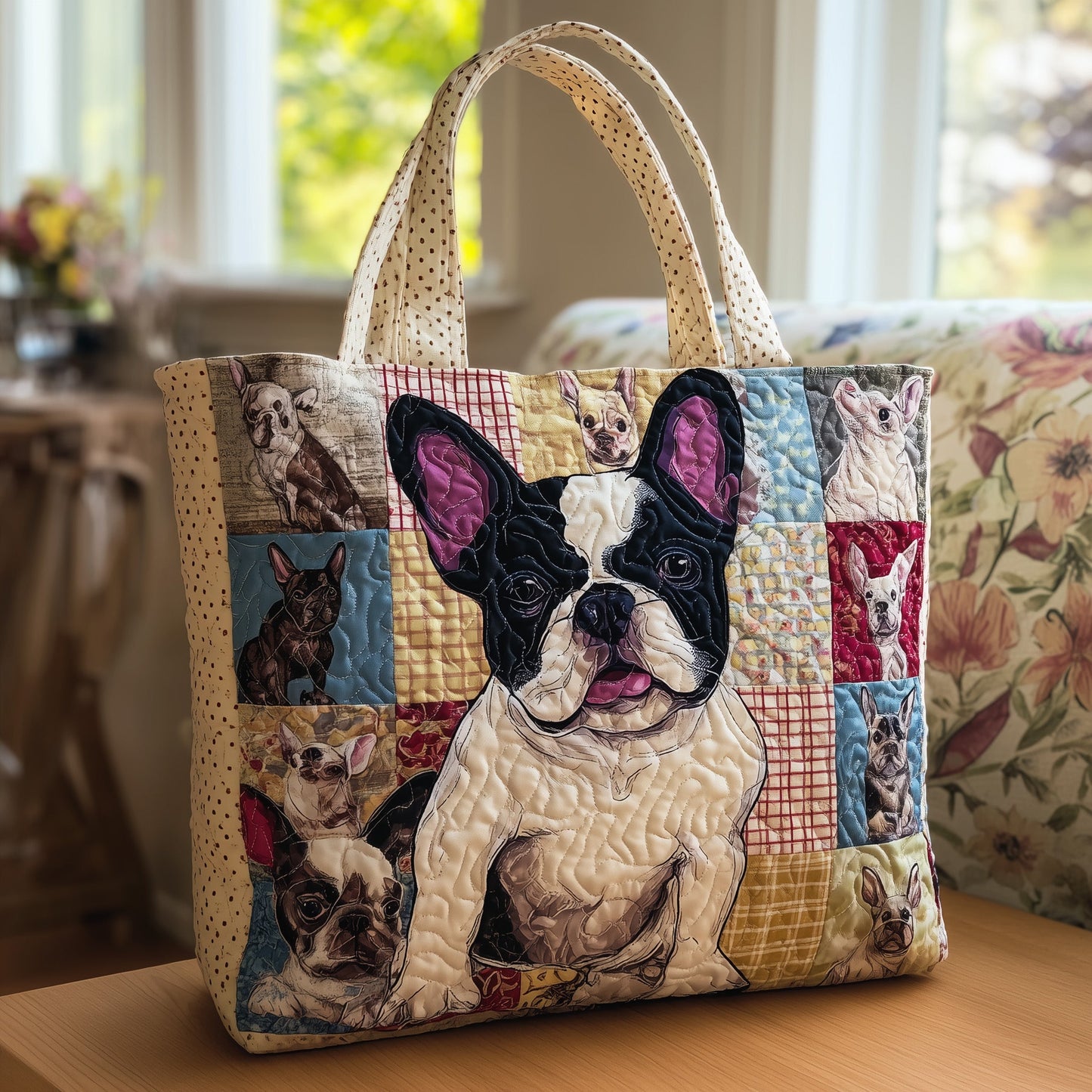 French Bulldog Quilted Tote Bag GFTOTL4416