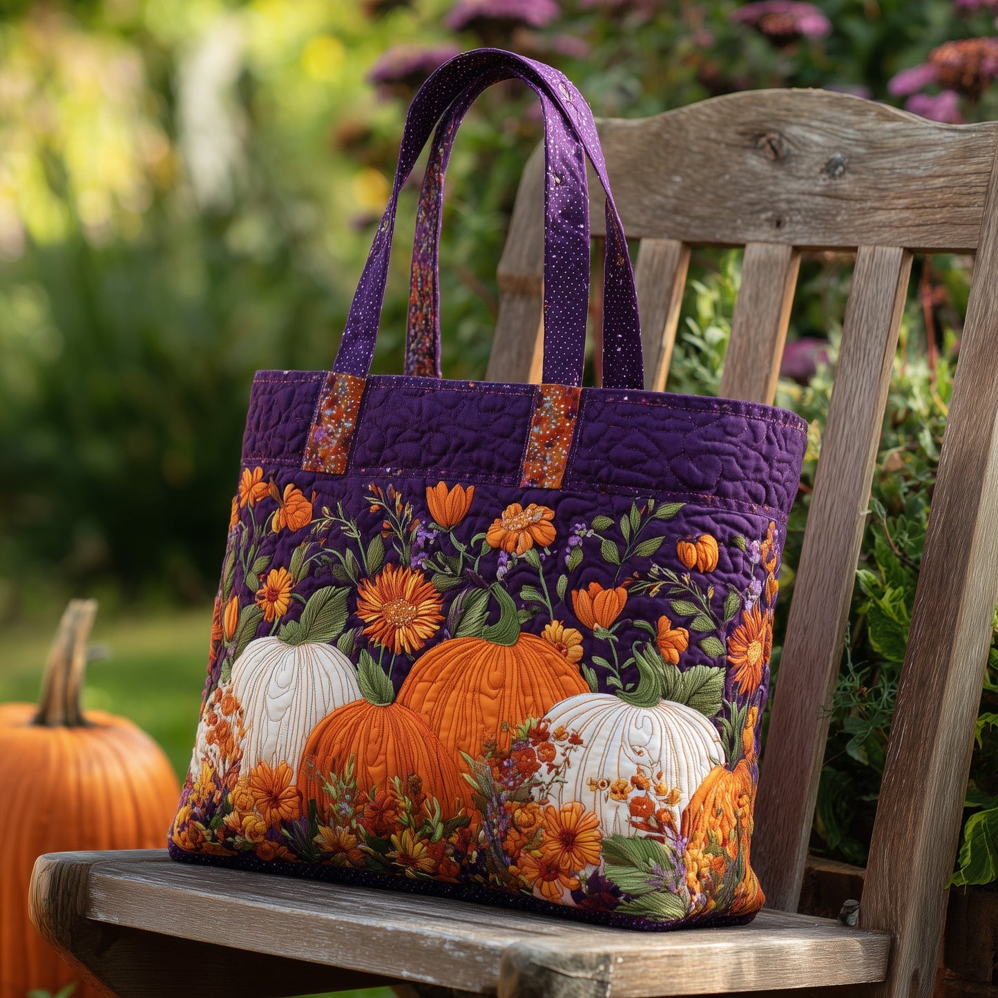 Pumpkin Season Quilted Tote Bag GFTOTL4448