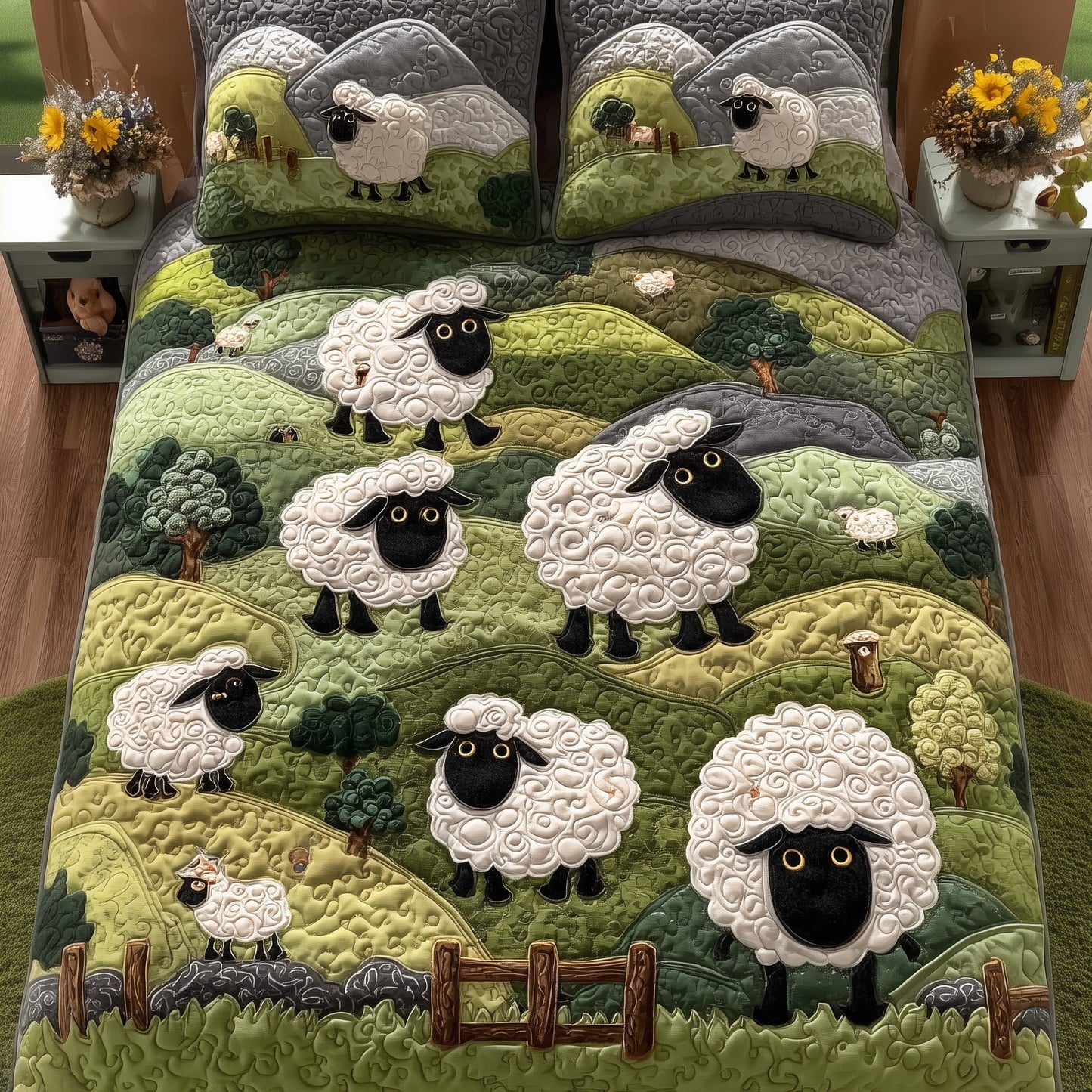 Sheep Mountain 3-Piece Quilted Bedding Set GFTOTL4463