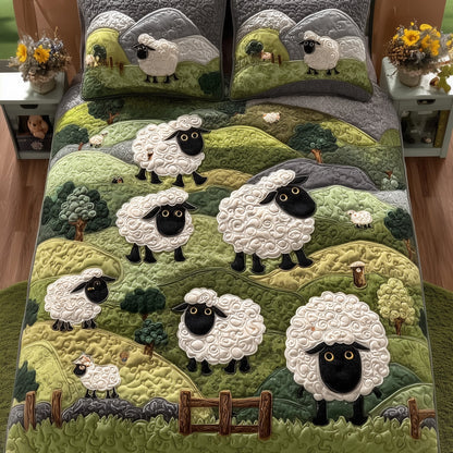 Sheep Mountain 3-Piece Quilted Bedding Set GFTOTL4463