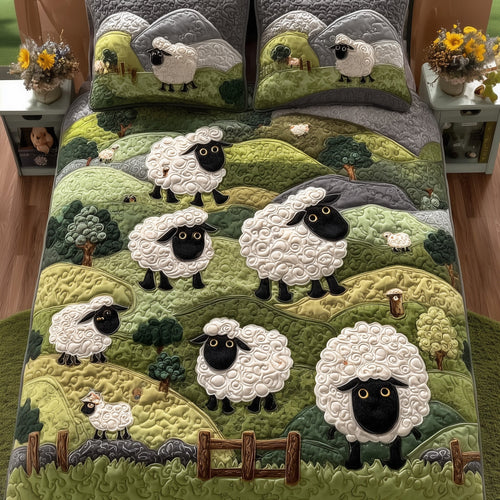 Sheep Mountain 3-Piece Quilted Bedding Set GFTOTL4463
