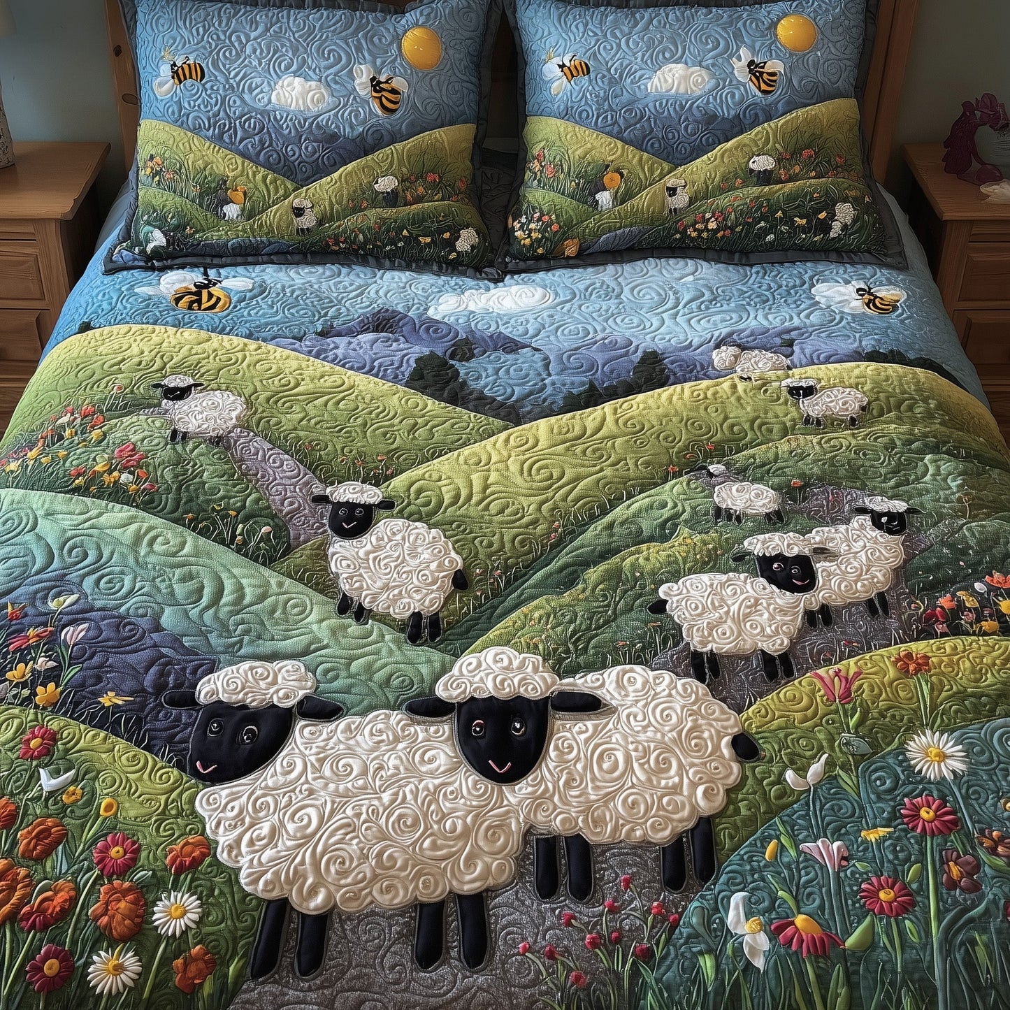 Sheep Mountain 3-Piece Quilted Bedding Set GFTOTL4464
