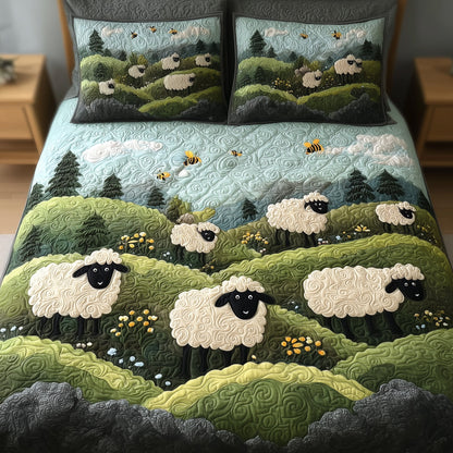 Sheep Mountain 3-Piece Quilted Bedding Set GFTOTL4466
