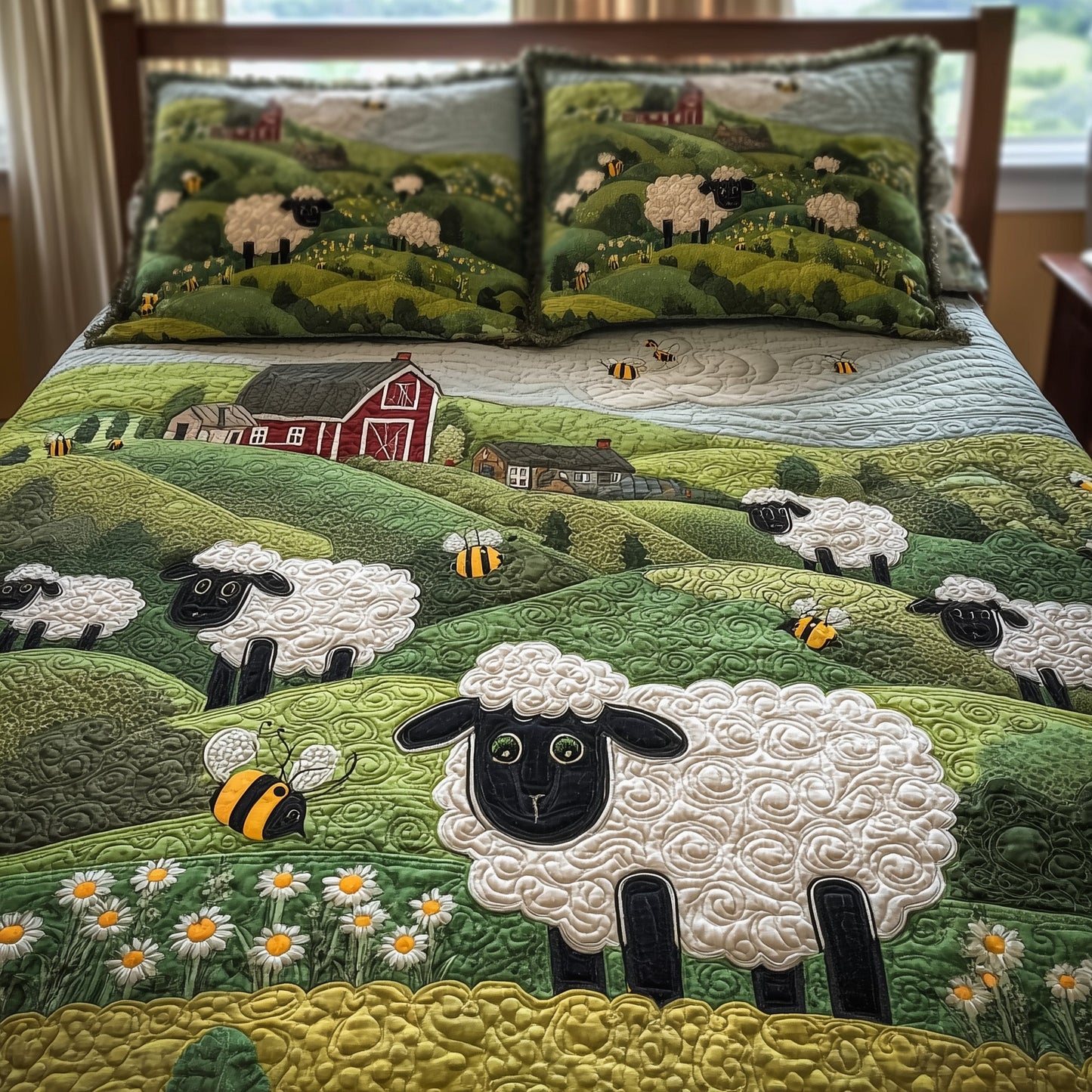 Sheep Mountain 3-Piece Quilted Bedding Set GFTOTL4467