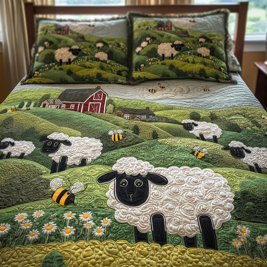 Sheep Mountain 3-Piece Quilted Bedding Set GFTOTL4467