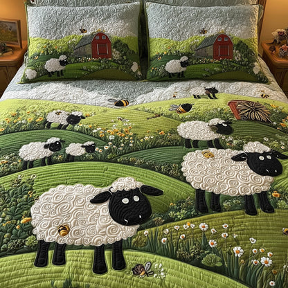 Sheep Mountain 3-Piece Quilted Bedding Set GFTOTL4469