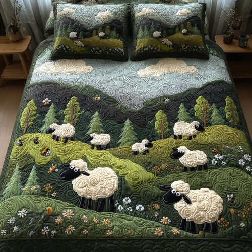Sheep Mountain 3-Piece Quilted Bedding Set GFTOTL4471