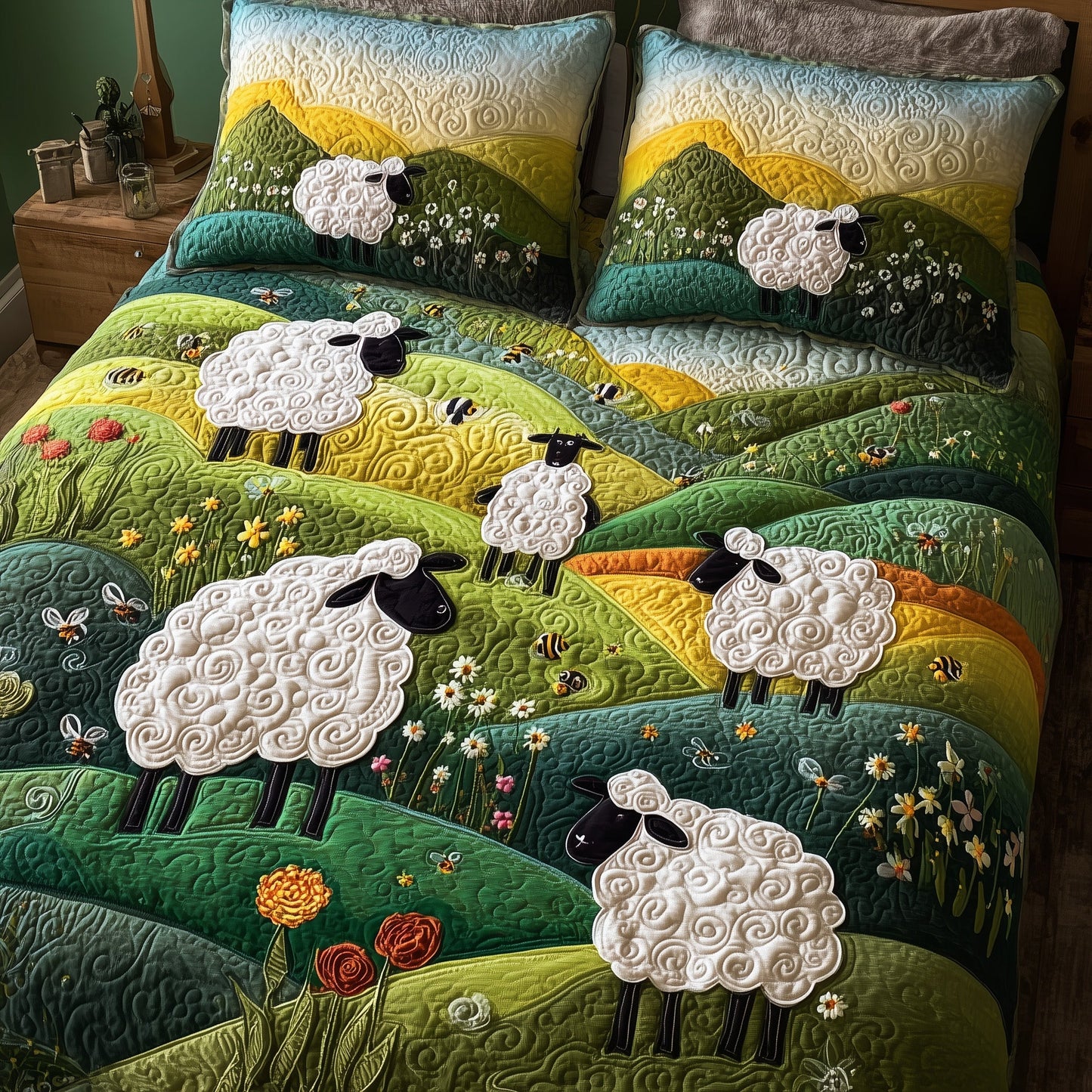 Sheep Mountain 3-Piece Quilted Bedding Set GFTOTL4472