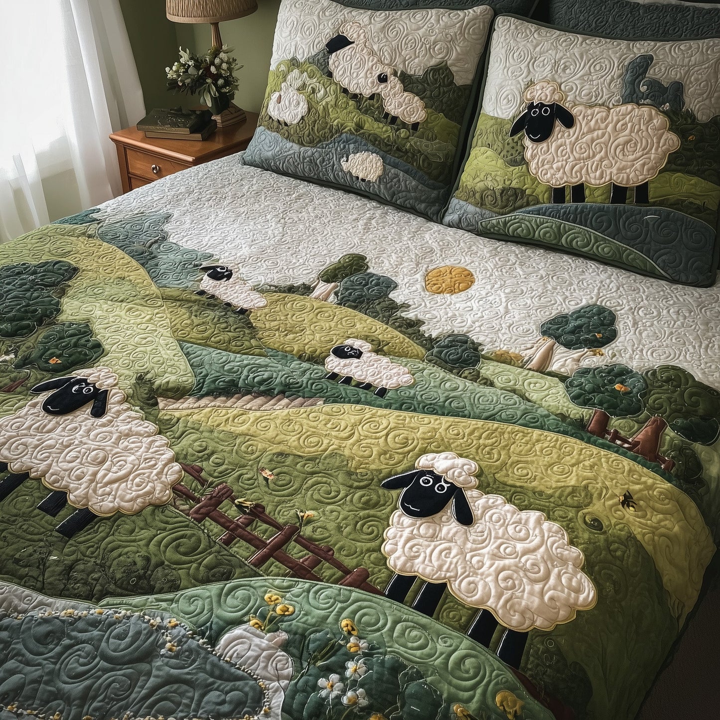 Sheep Mountain 3-Piece Quilted Bedding Set GFTOTL4473