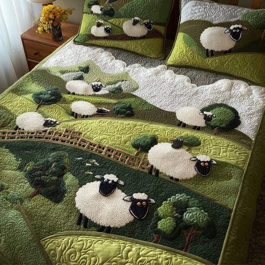 Sheep Mountain 3-Piece Quilted Bedding Set GFTOTL4474