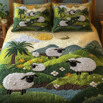 Sheep Mountain 3-Piece Quilted Bedding Set GFTOTL4475