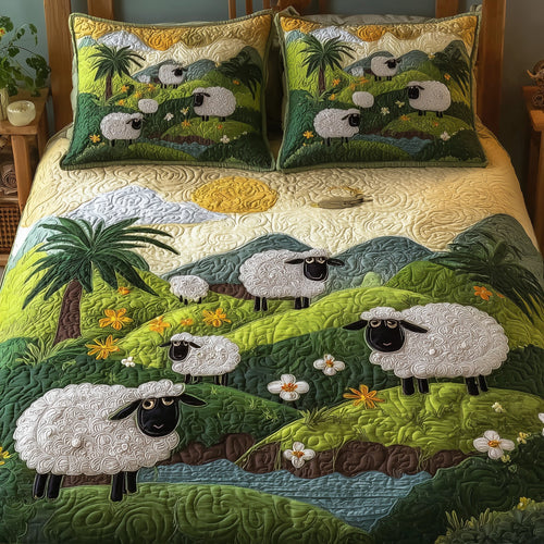 Sheep Mountain 3-Piece Quilted Bedding Set GFTOTL4475