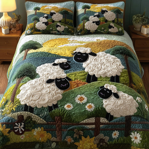 Sheep Mountain 3-Piece Quilted Bedding Set GFTOTL4476