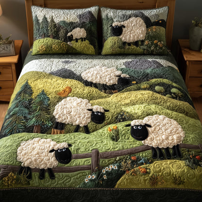 Sheep Mountain 3-Piece Quilted Bedding Set GFTOTL4477