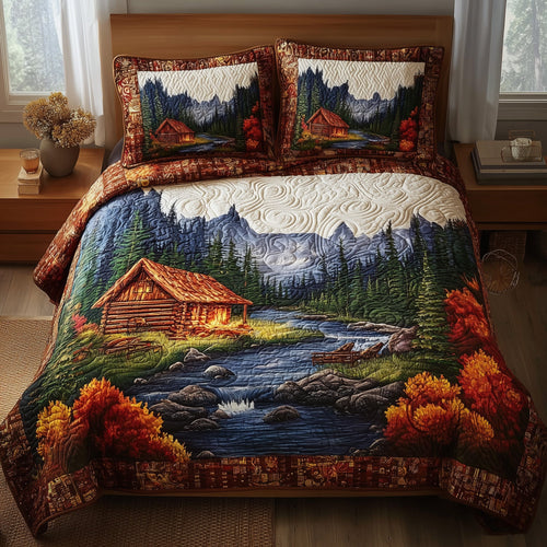 Serene Autumn Bliss 3-Piece Quilted Bedding Set GFTOTL4499