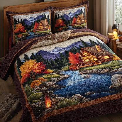 Serene Autumn Bliss 3-Piece Quilted Bedding Set GFTOTL4502