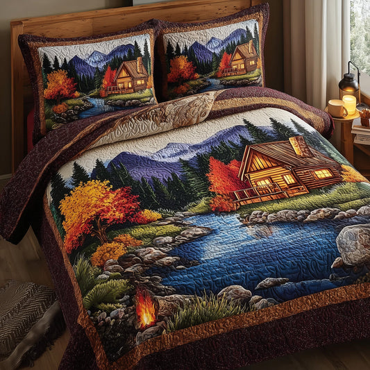 Serene Autumn Bliss 3-Piece Quilted Bedding Set GFTOTL4502