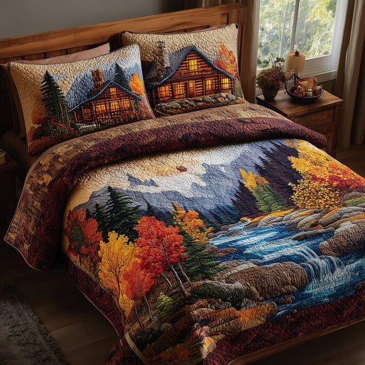 Serene Autumn Bliss 3-Piece Quilted Bedding Set GFTOTL4503