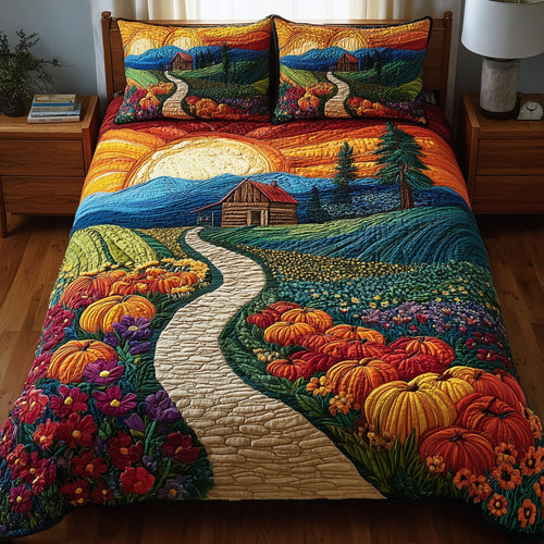 Serene Autumn Bliss 3-Piece Quilted Bedding Set GFTOTL4505