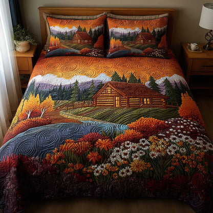Fallen Leaves 3-Piece Quilted Bedding Set GFTOTL4506