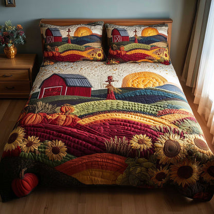 Harvest Farmhouse 3-Piece Quilted Bedding Set GFTOTL4508