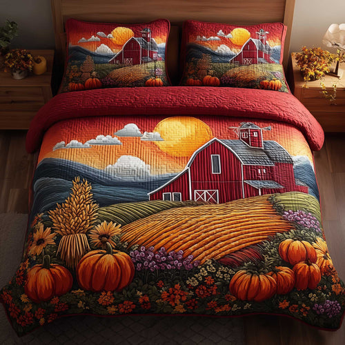 Harvest Farmhouse 3-Piece Quilted Bedding Set GFTOTL4509