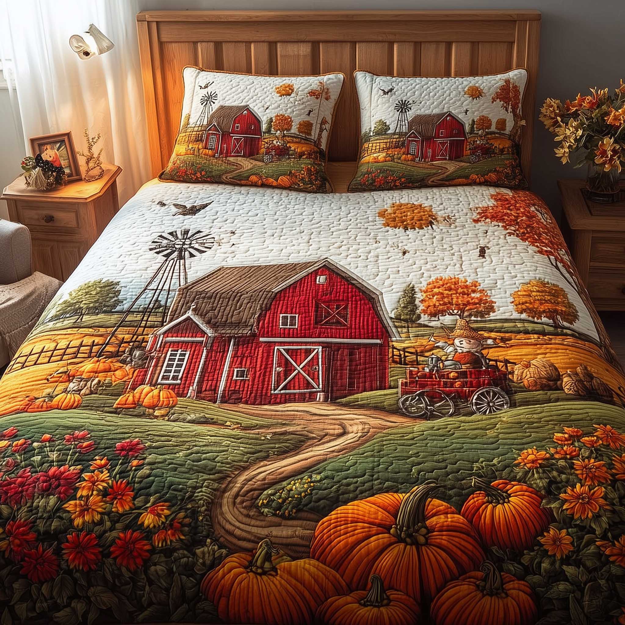 Harvest Farmhouse 3-Piece Quilted Bedding Set GFTOTL4511 – Patchique Store