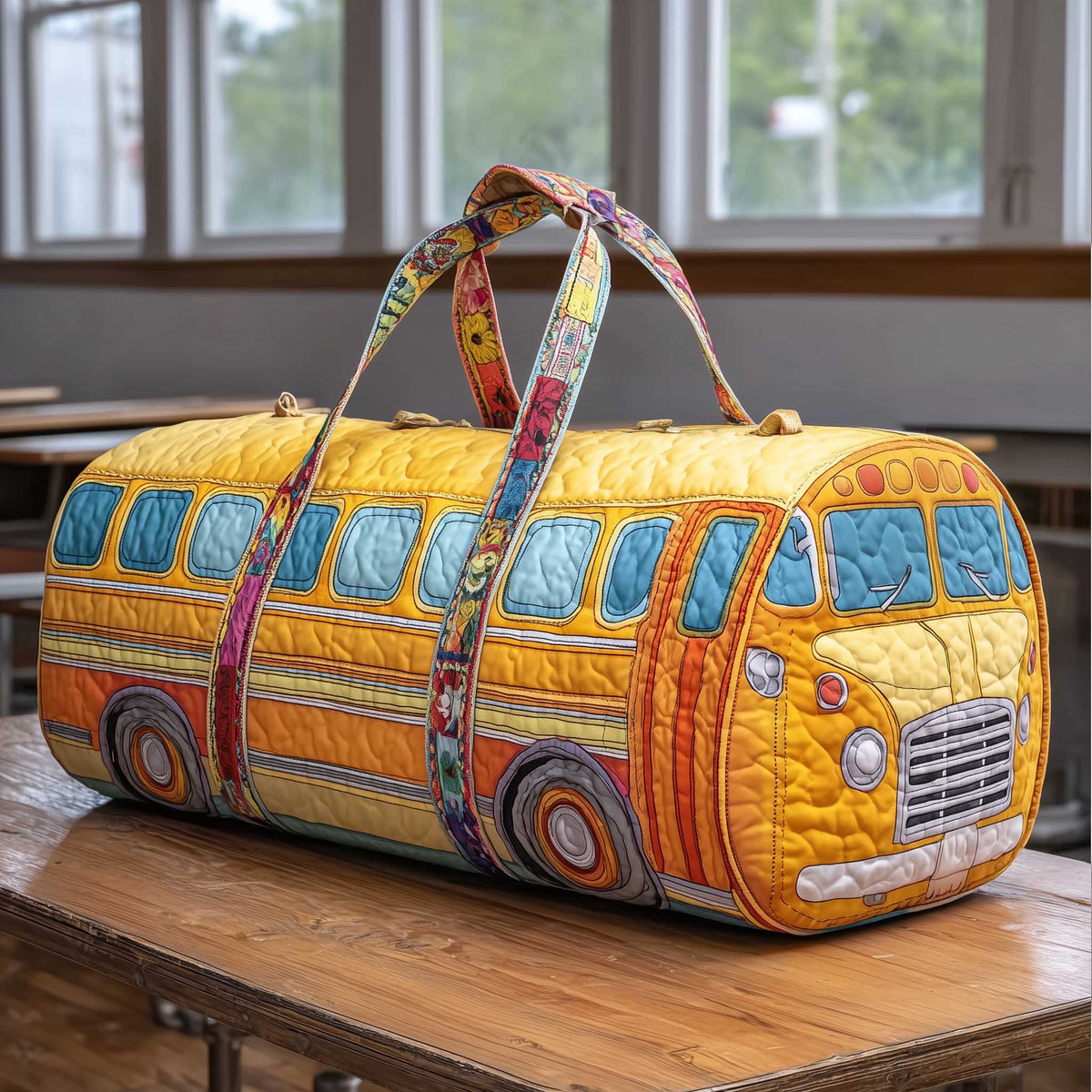 Vintage Bus Quilted Duffle Bag GFTOTL4512 – Patchique Store