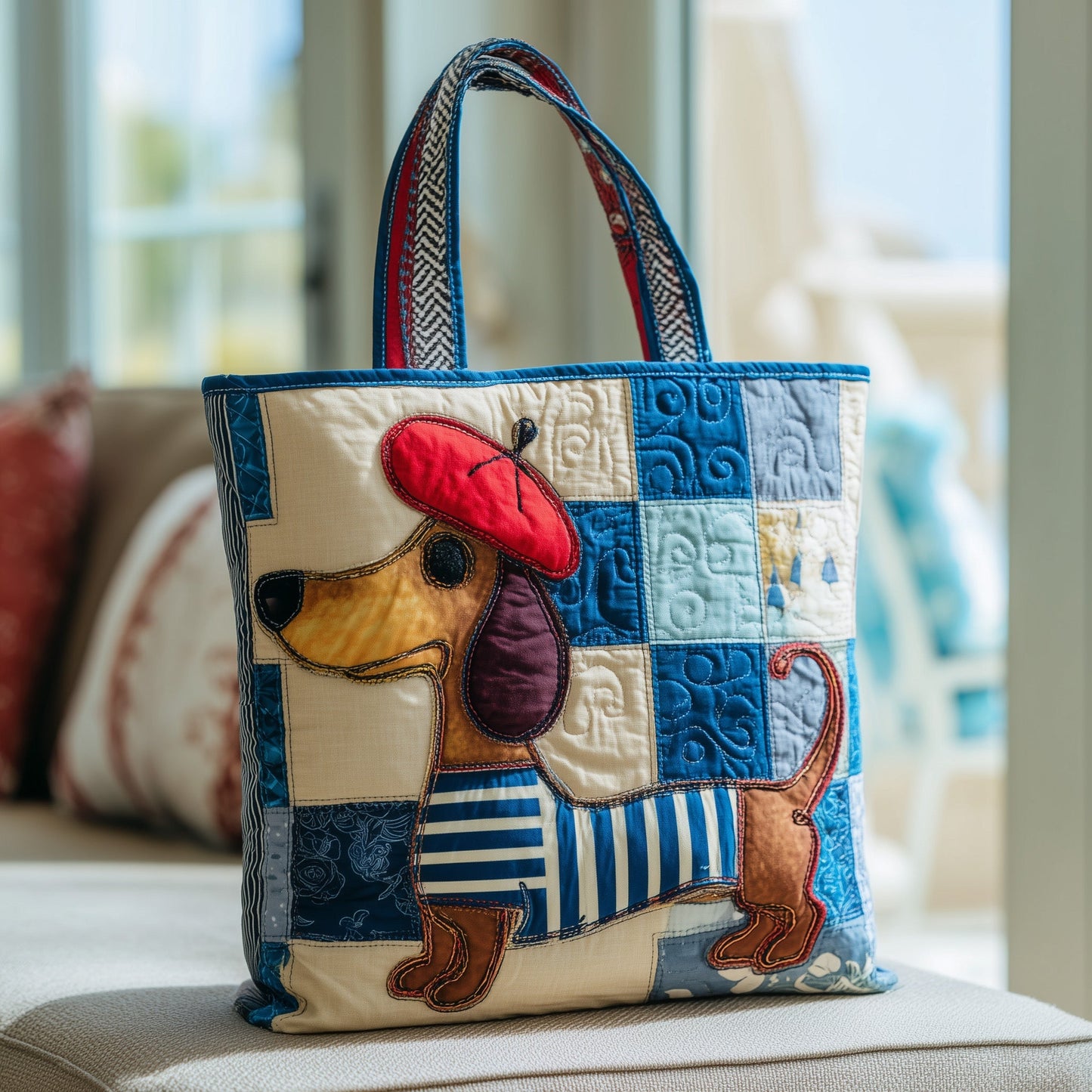 Dachshund Quilted Tote Bag GFTOTL4547