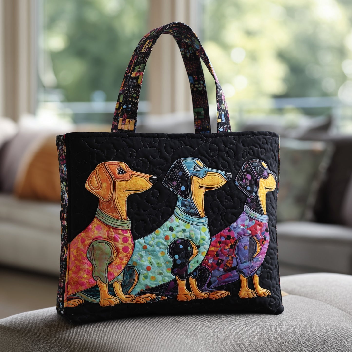 Dachshund Quilted Tote Bag GFTOTL4548