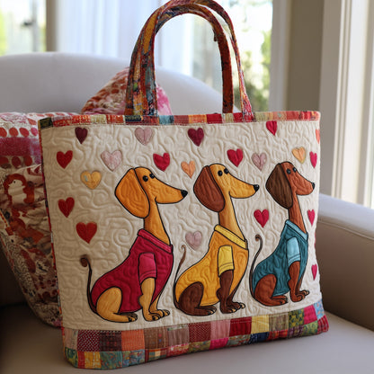 Dachshund Quilted Tote Bag GFTOTL4551