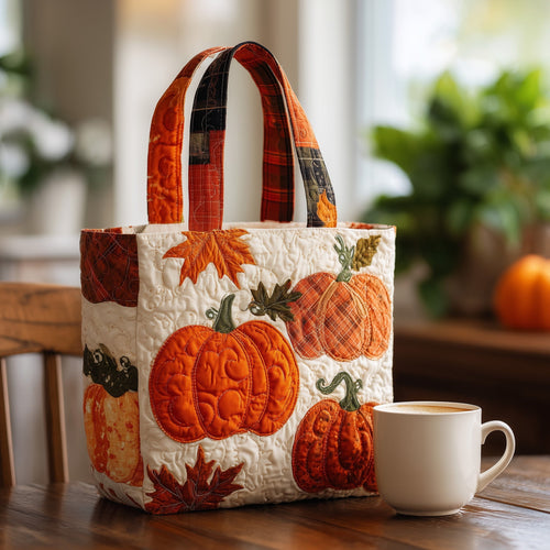 Pumpkin Spice Quilted Tote Bag GFTOTL4557