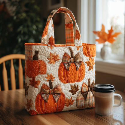 Pumpkin Spice Quilted Tote Bag GFTOTL4559