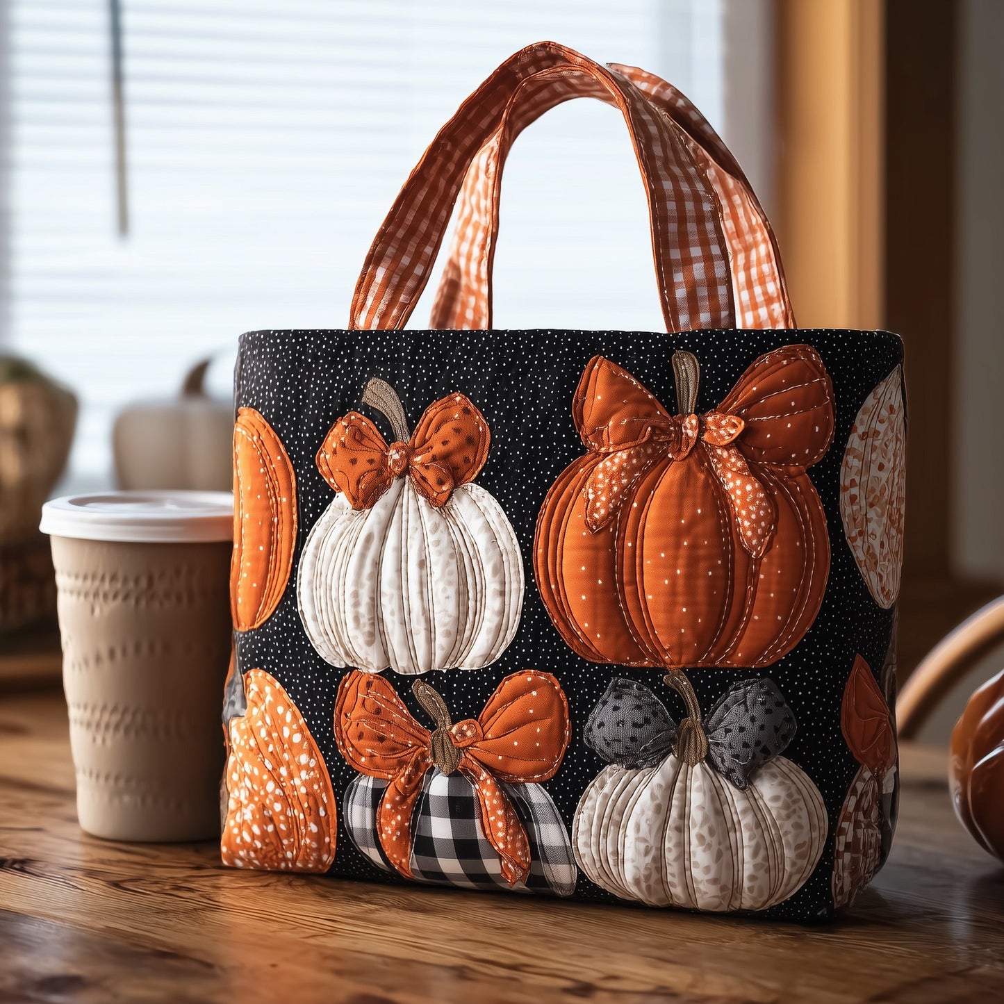 Pumpkin Spice Quilted Tote Bag GFTOTL4561