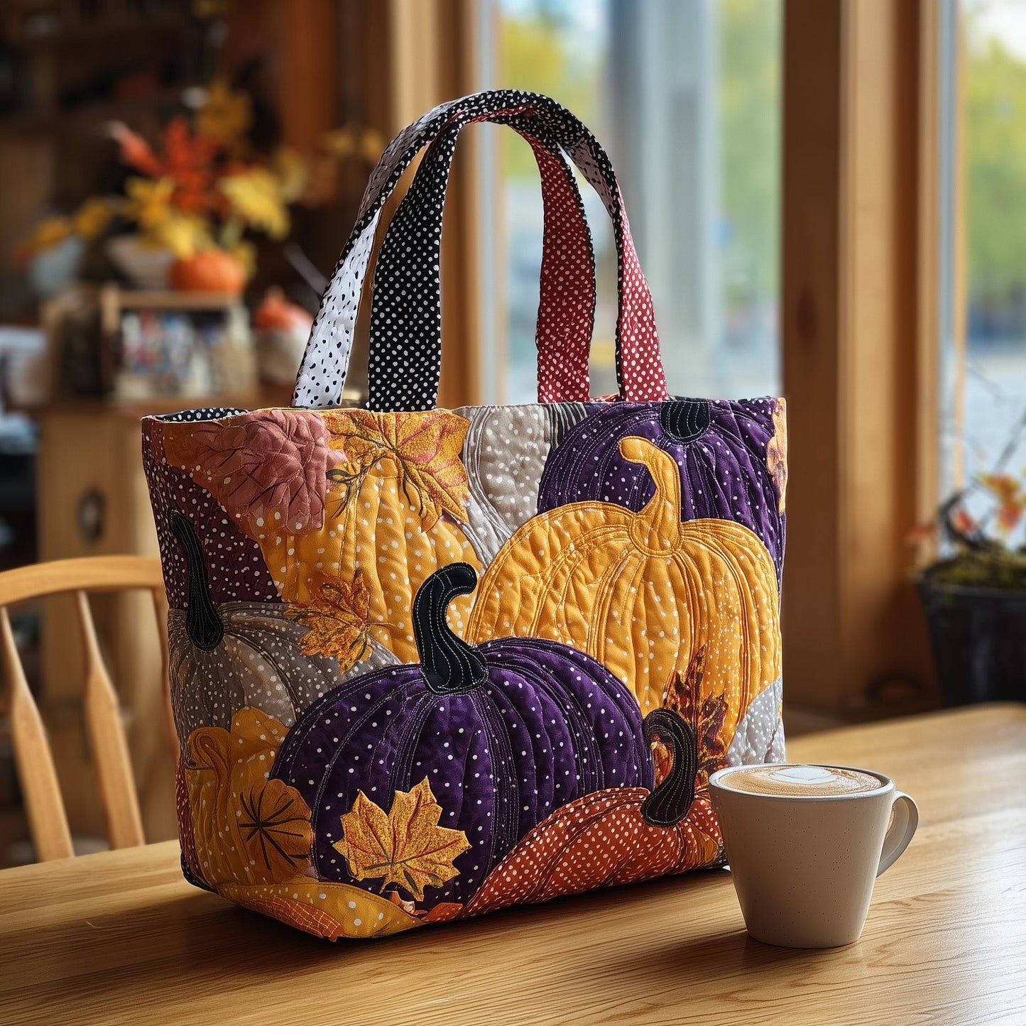 Pumpkin Spice Quilted Tote Bag GFTOTL4562