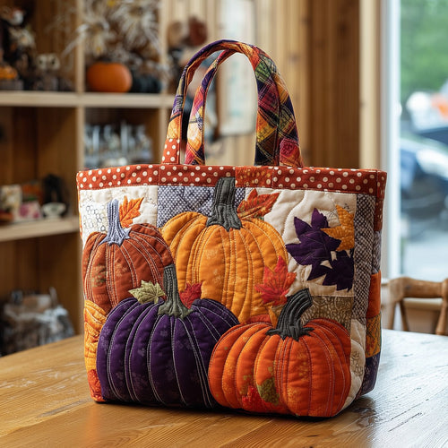 Pumpkin Spice Quilted Tote Bag GFTOTL4563