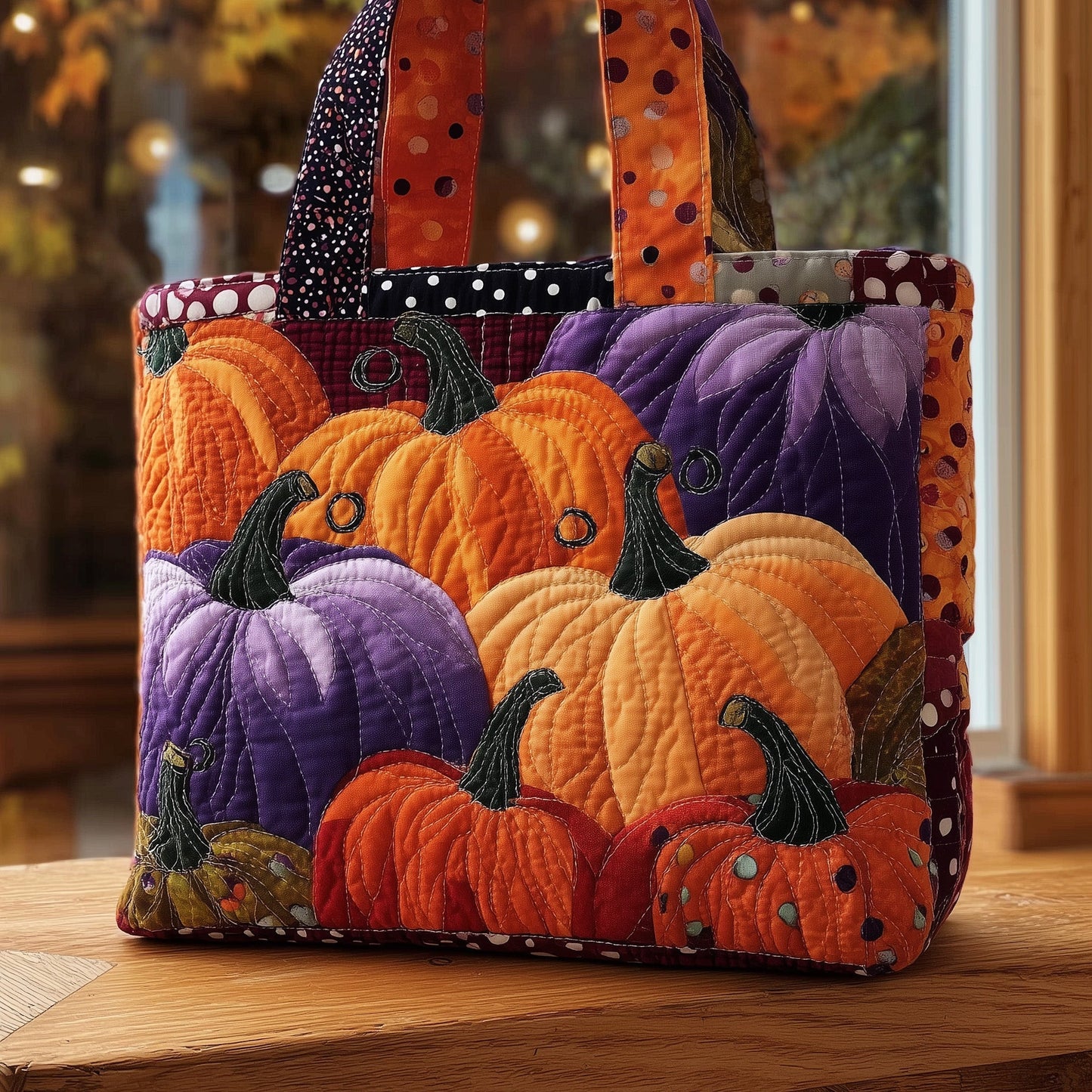 Pumpkin Spice Quilted Tote Bag GFTOTL4564