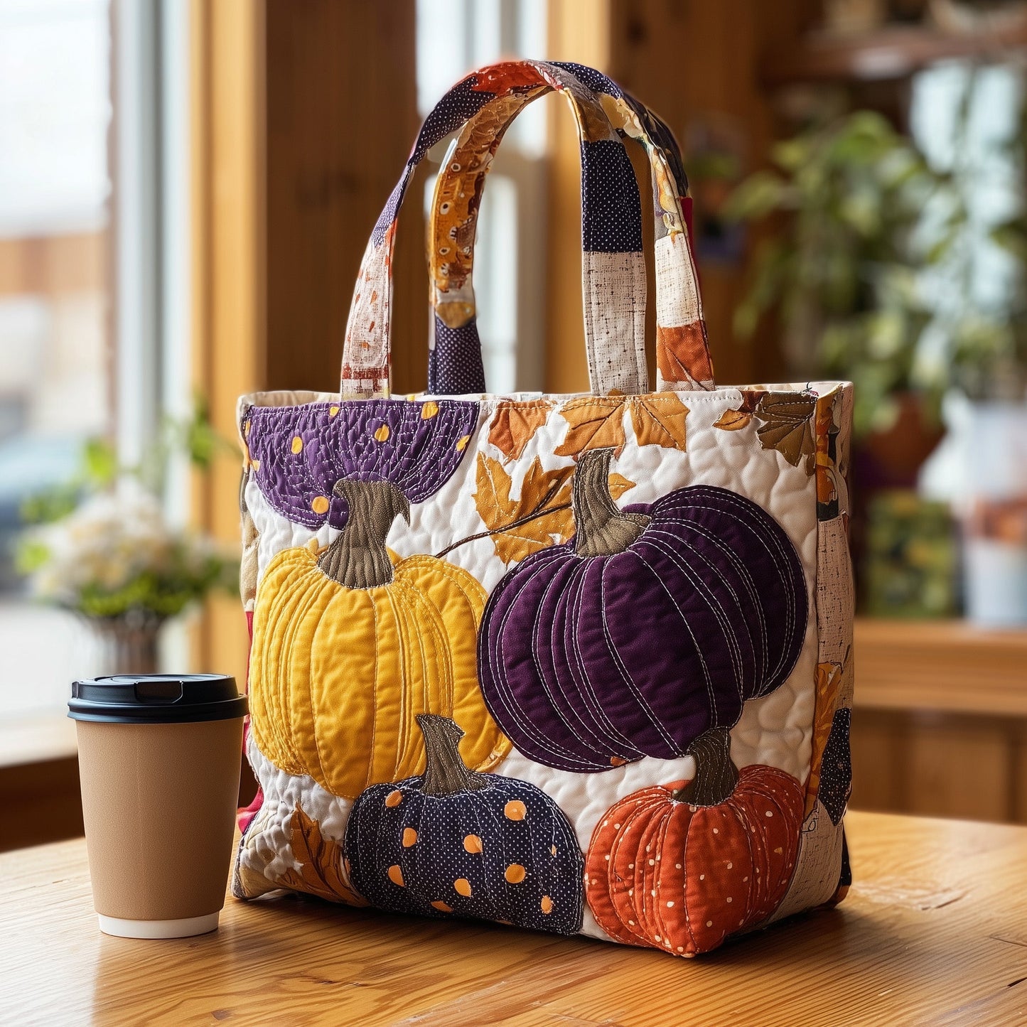 Pumpkin Spice Quilted Tote Bag GFTOTL4566