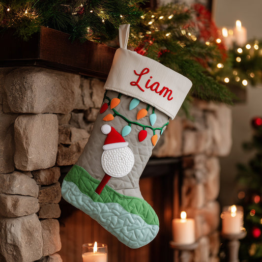 Festive Fairway QTCUZ Quilted Christmas Stocking GFTOTL4577