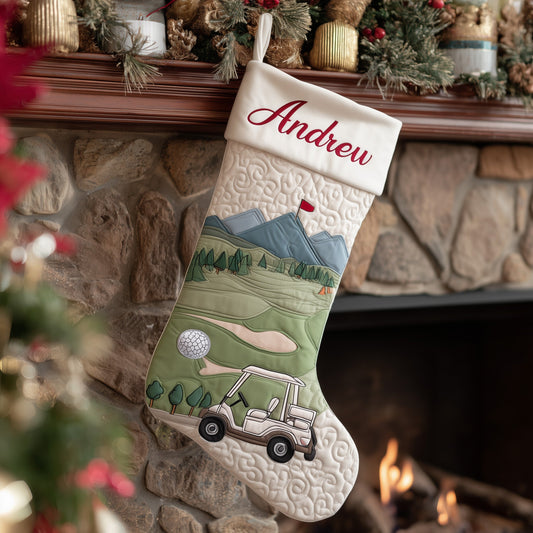 Festive Fairway QTCUZ Quilted Christmas Stocking GFTOTL4579