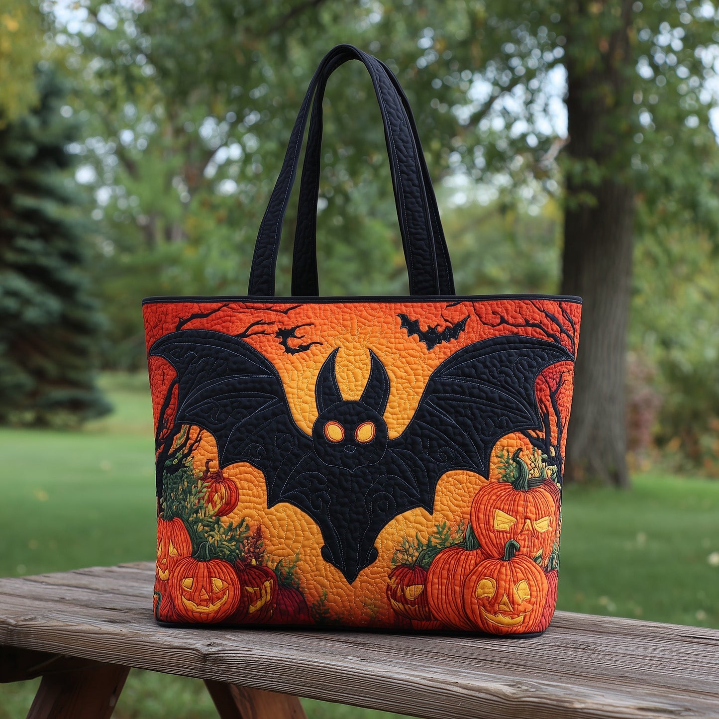 Rule the Moon Night Quilted Tote Bag GFTOTL4594