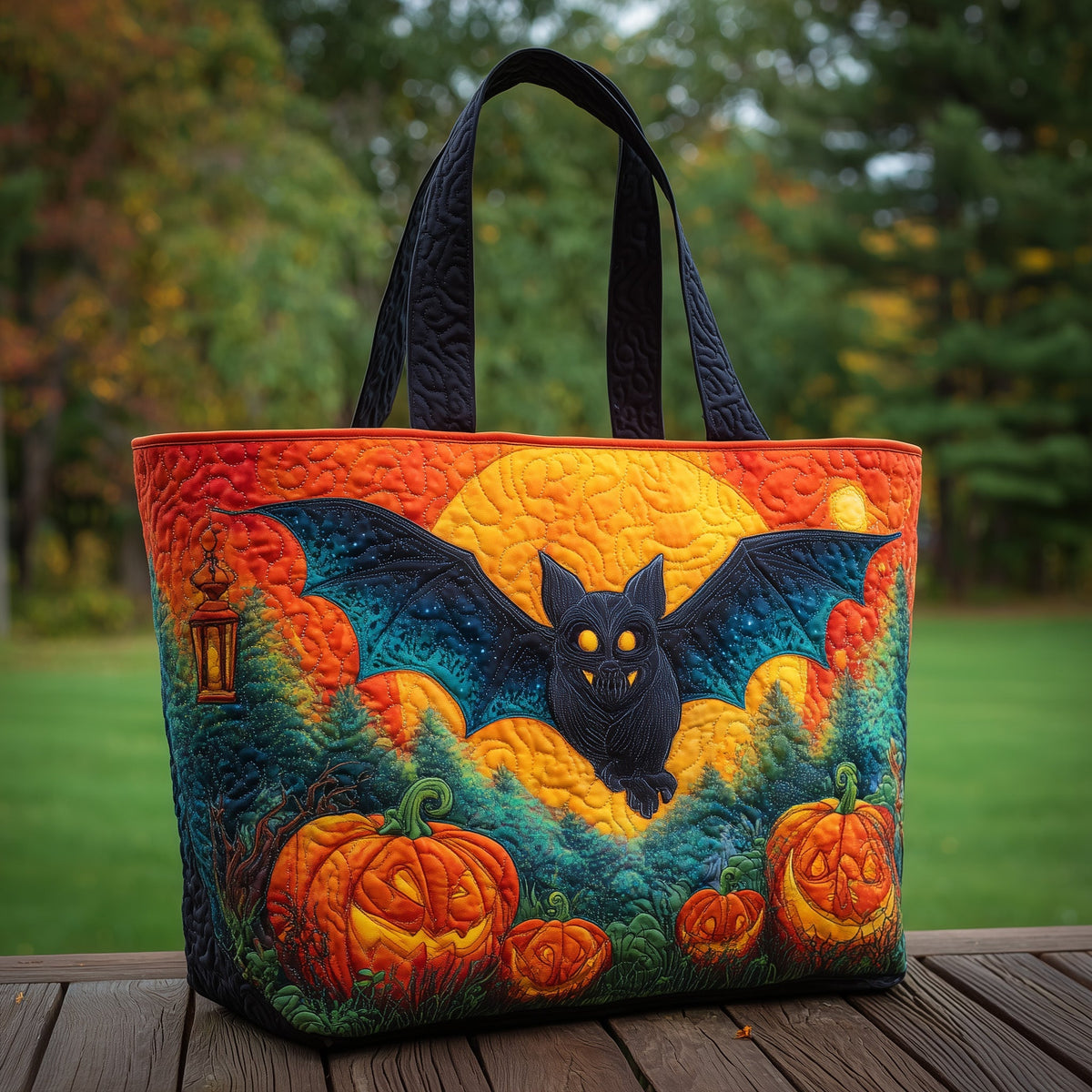Rule the Moon Night Quilted Tote Bag GFTOTL4595