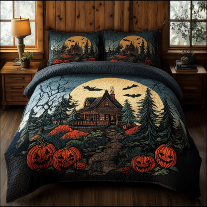 Haunted Cabin 3-Piece Quilted Bedding Set GFTOTL4608